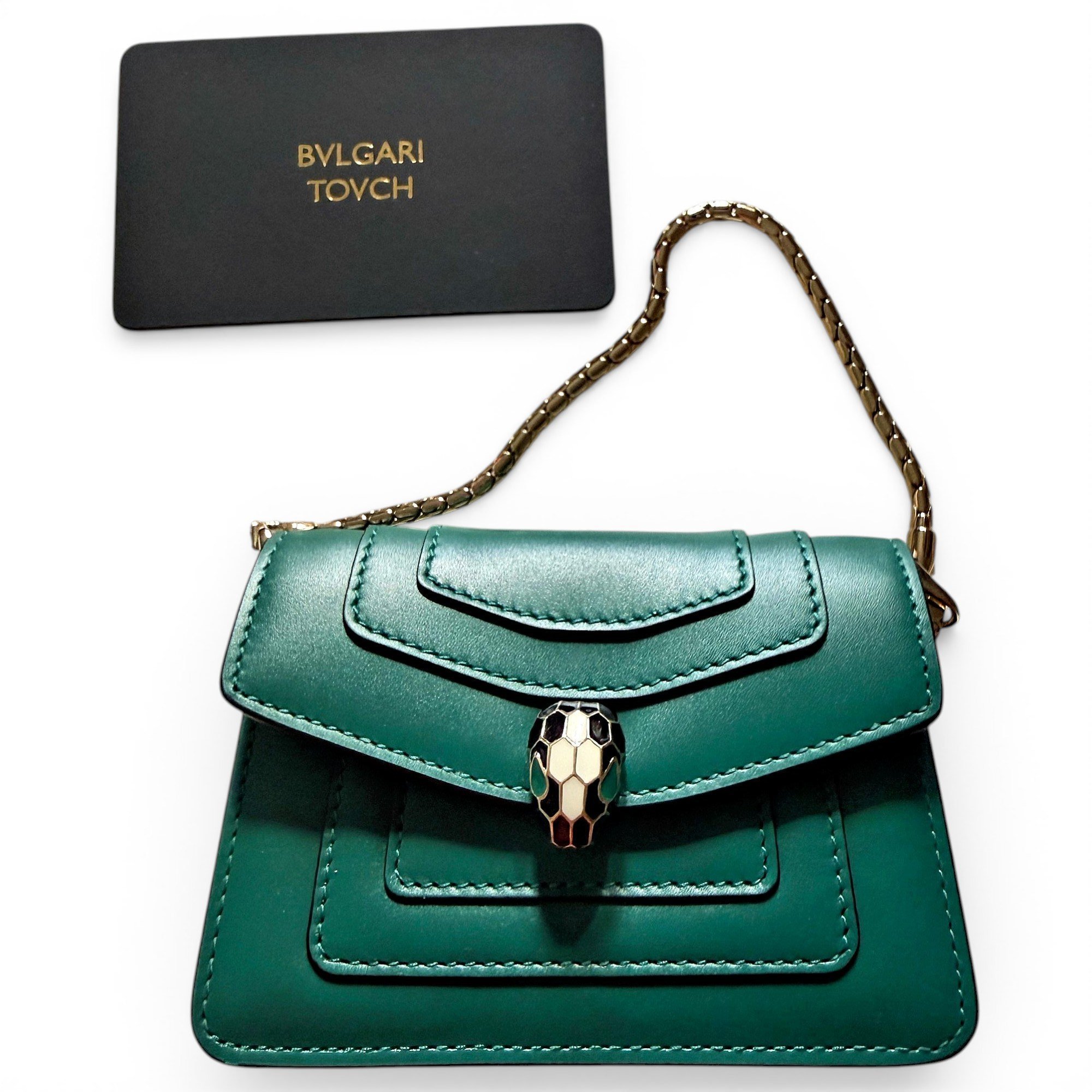 Serpenti leather mini bag