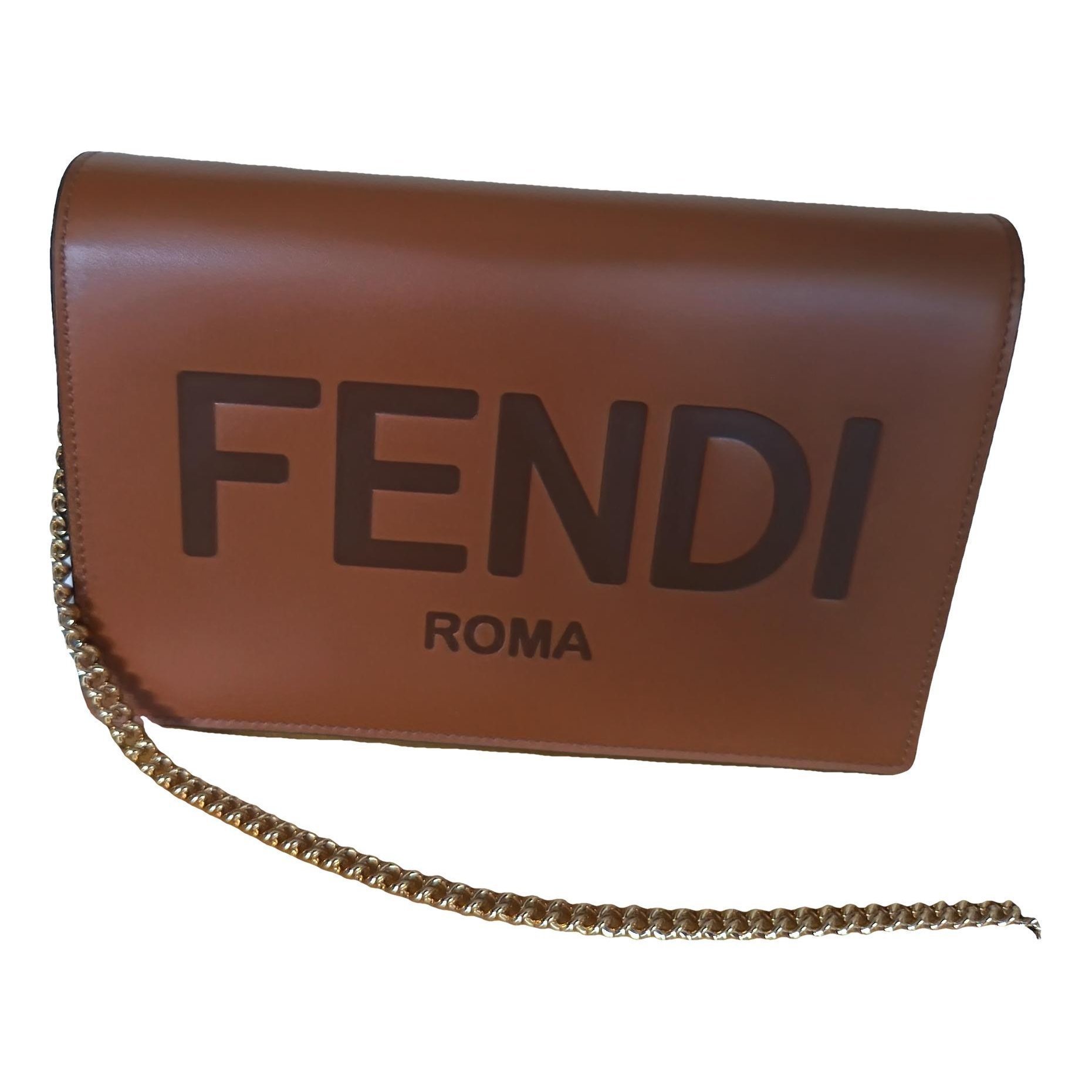 Leather clutch bag