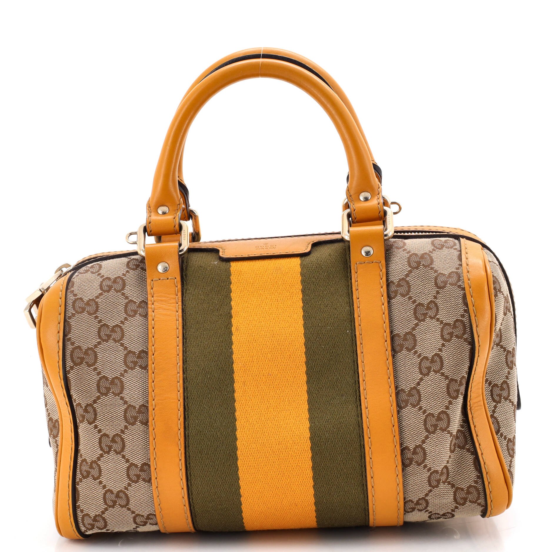 Vintage Web Boston Bag GG Canvas Small