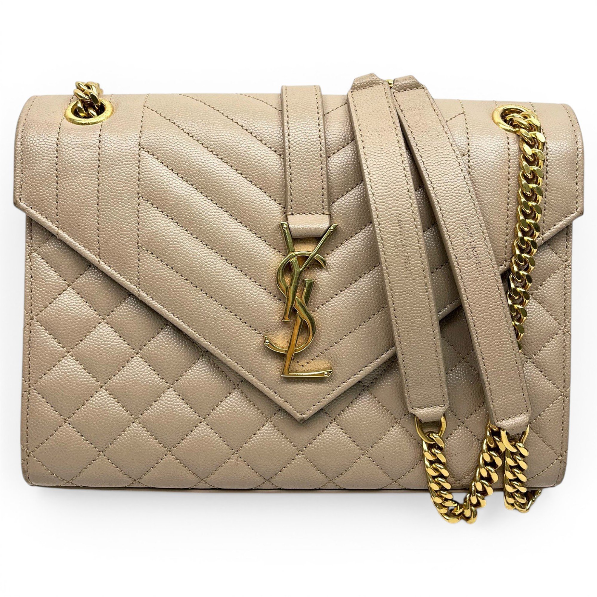 Envelope leather handbag