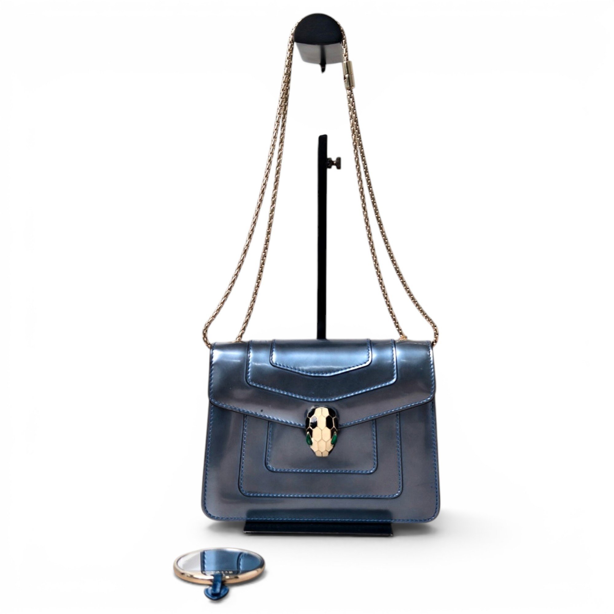 Bvlgari Serpenti patent leather handbag