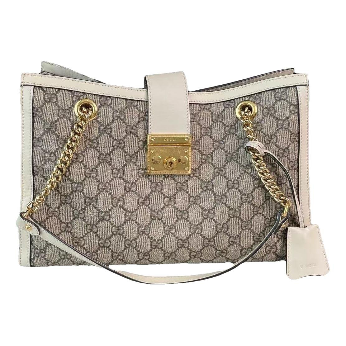 Padlock leather handbag