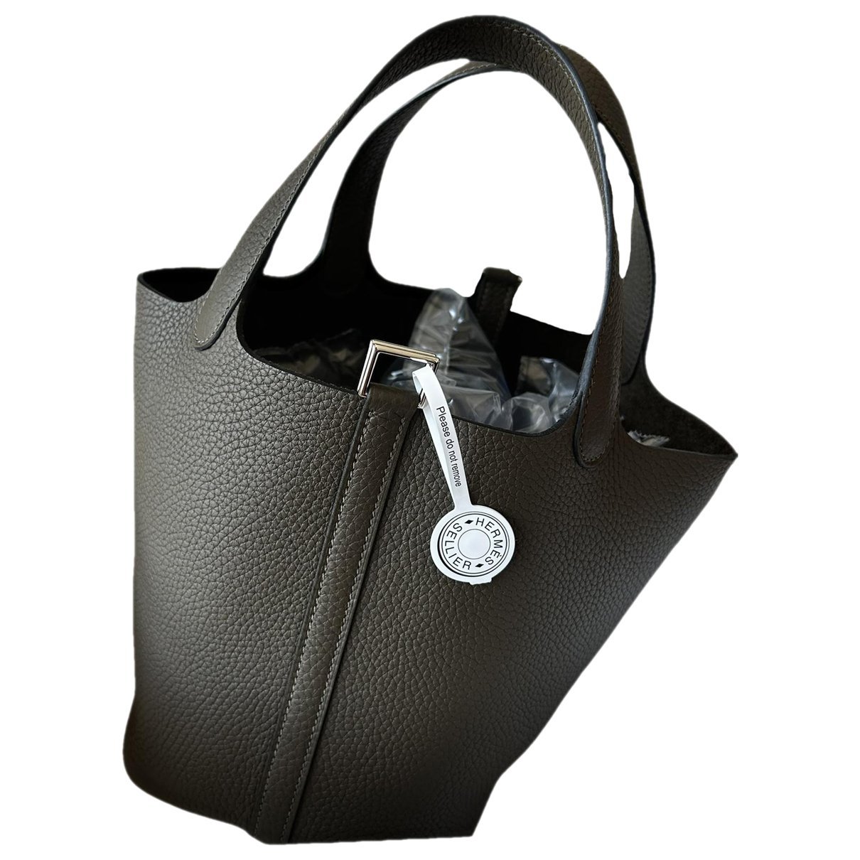 Picotin leather tote