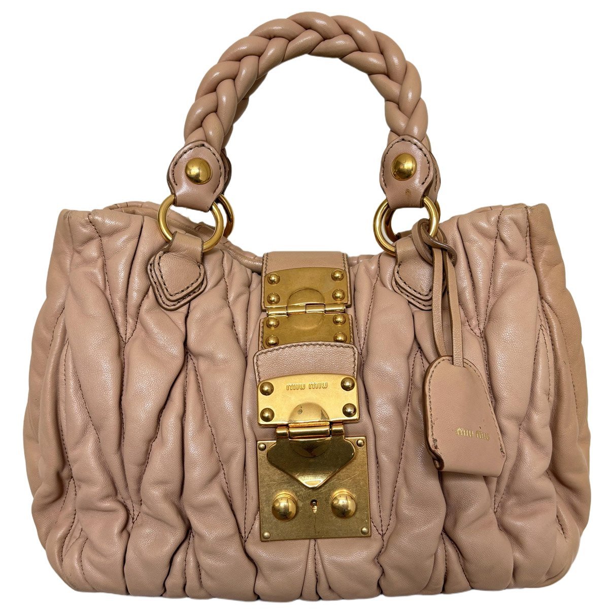 Matelassé leather handbag