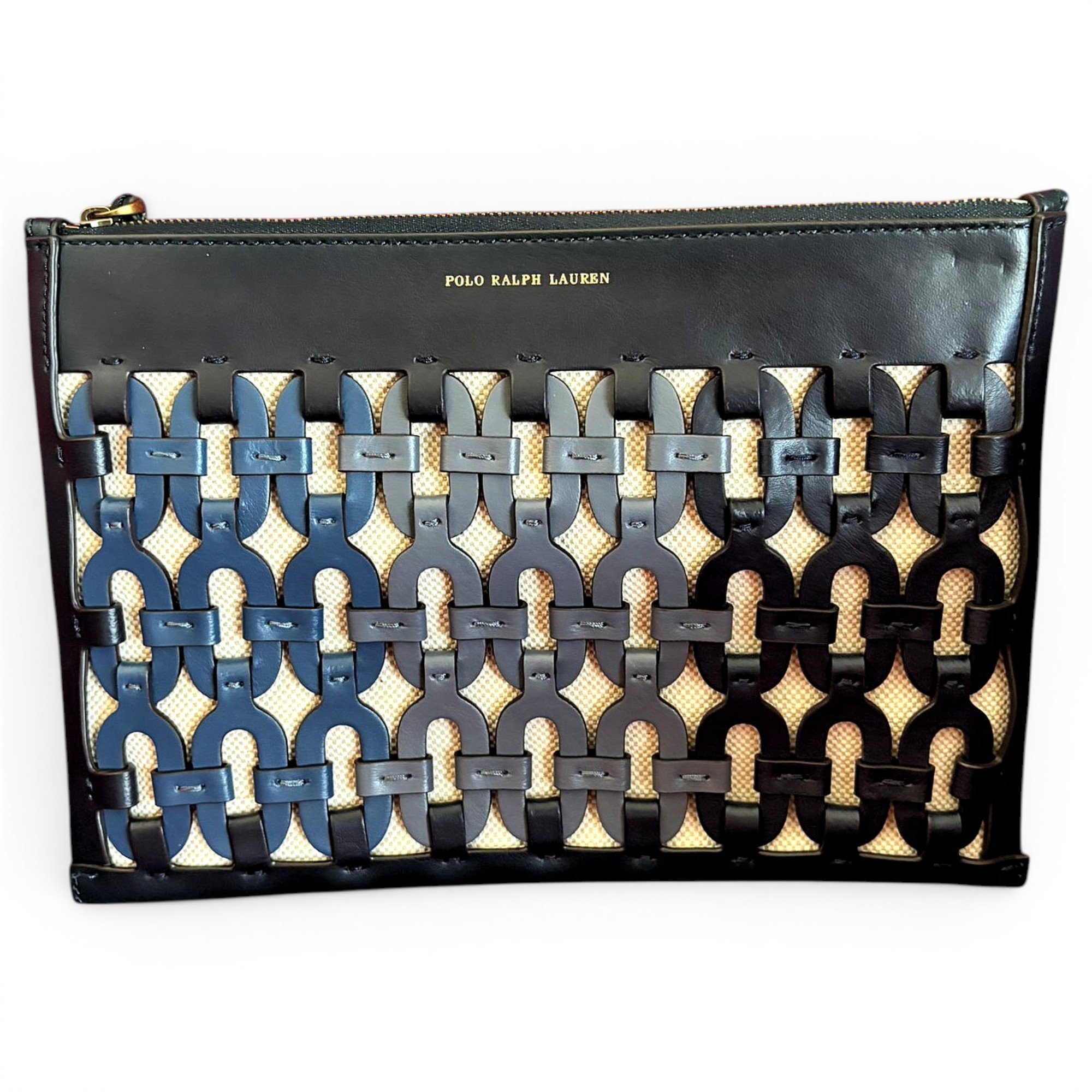 Leather clutch bag
