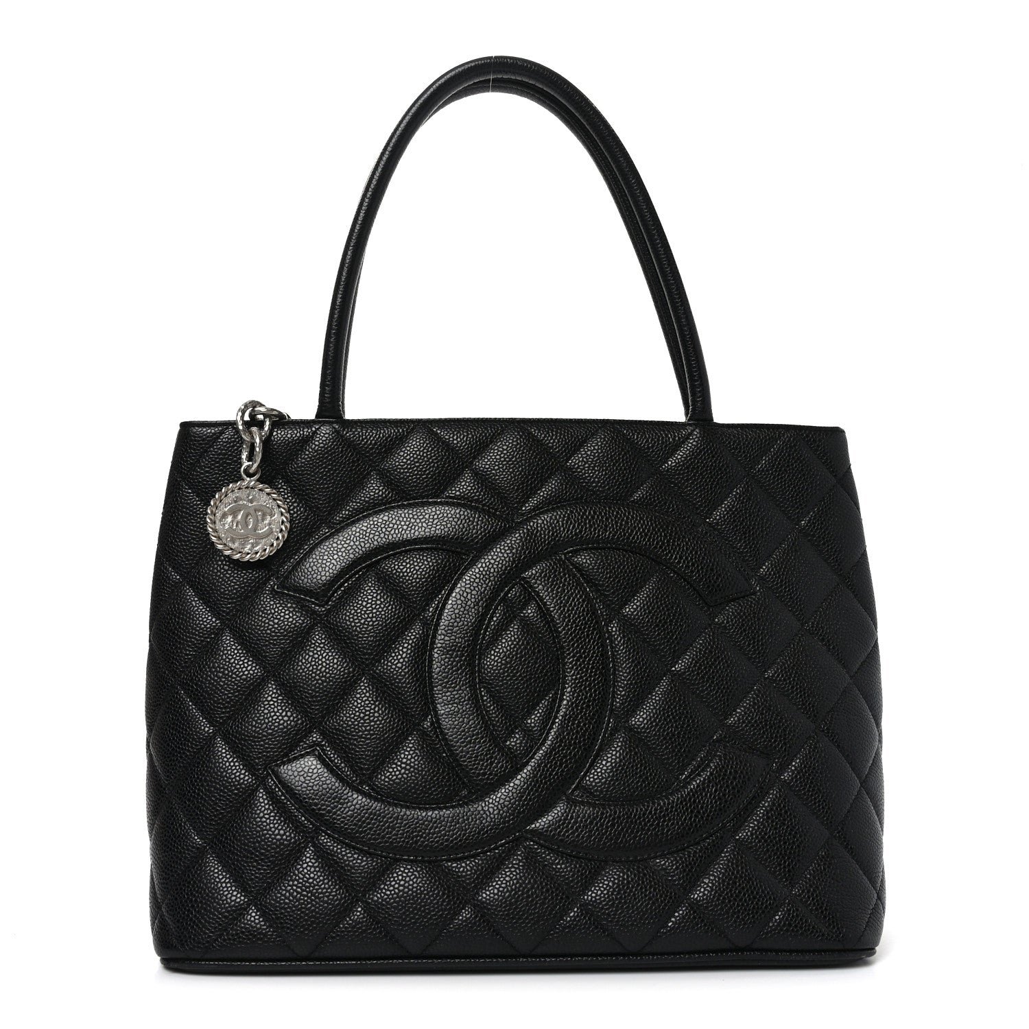 Chanel Caviar Quilted Medallion Tote Black