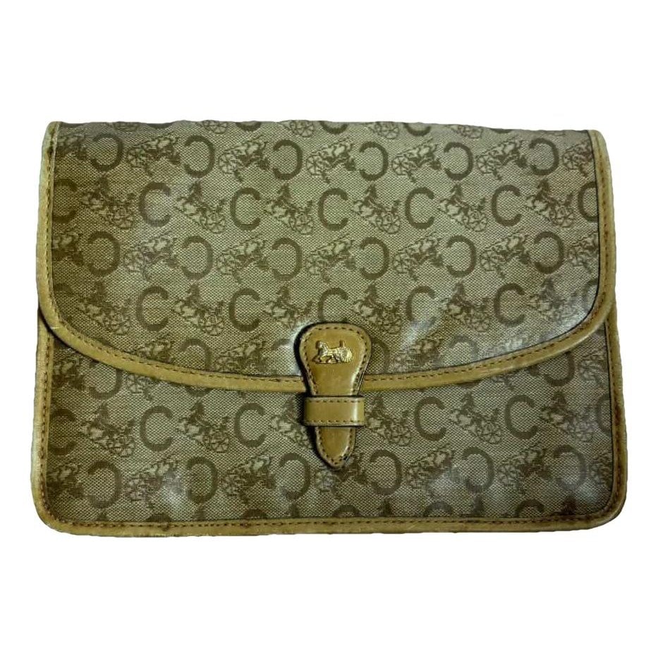 Triomphe Vintage leather clutch bag