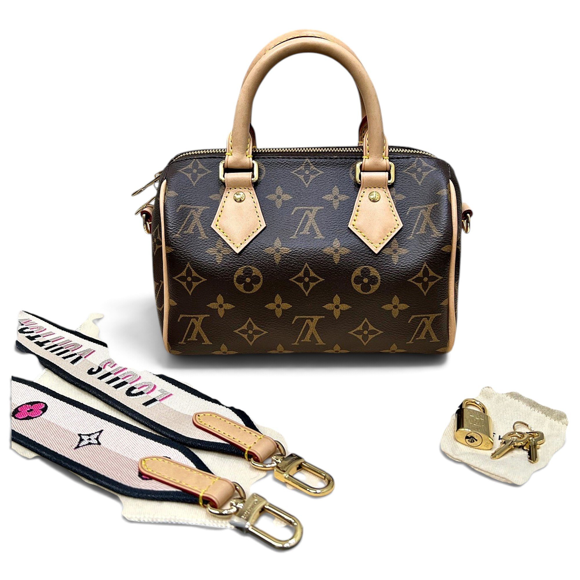 Nano Speedy / Mini HL leather handbag