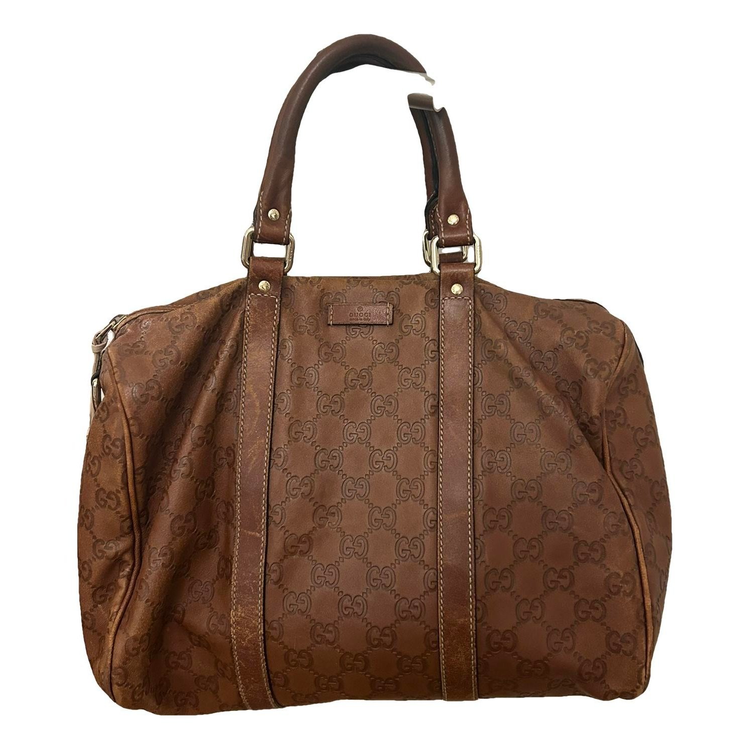 Joy leather bowling bag