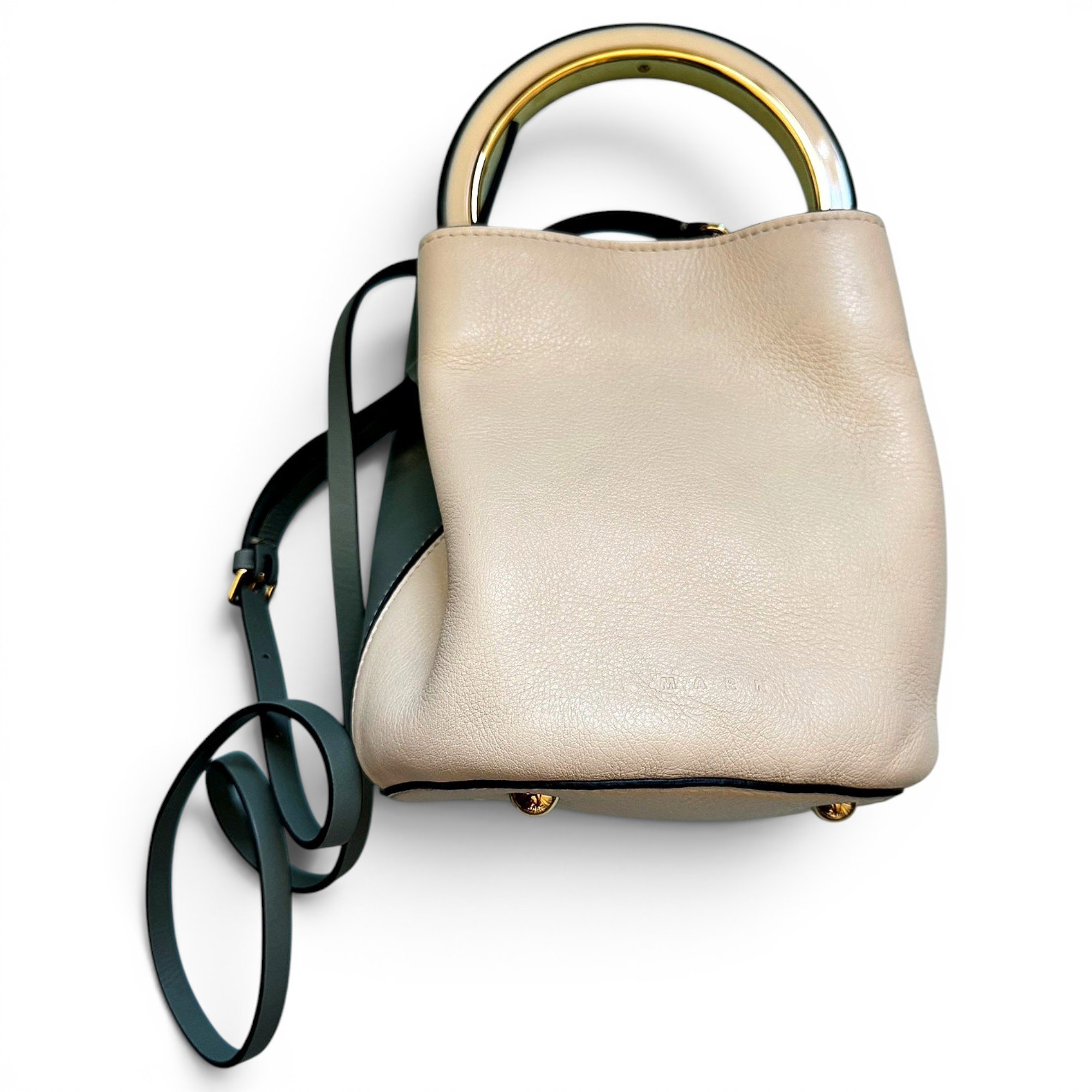 Pannier leather handbag