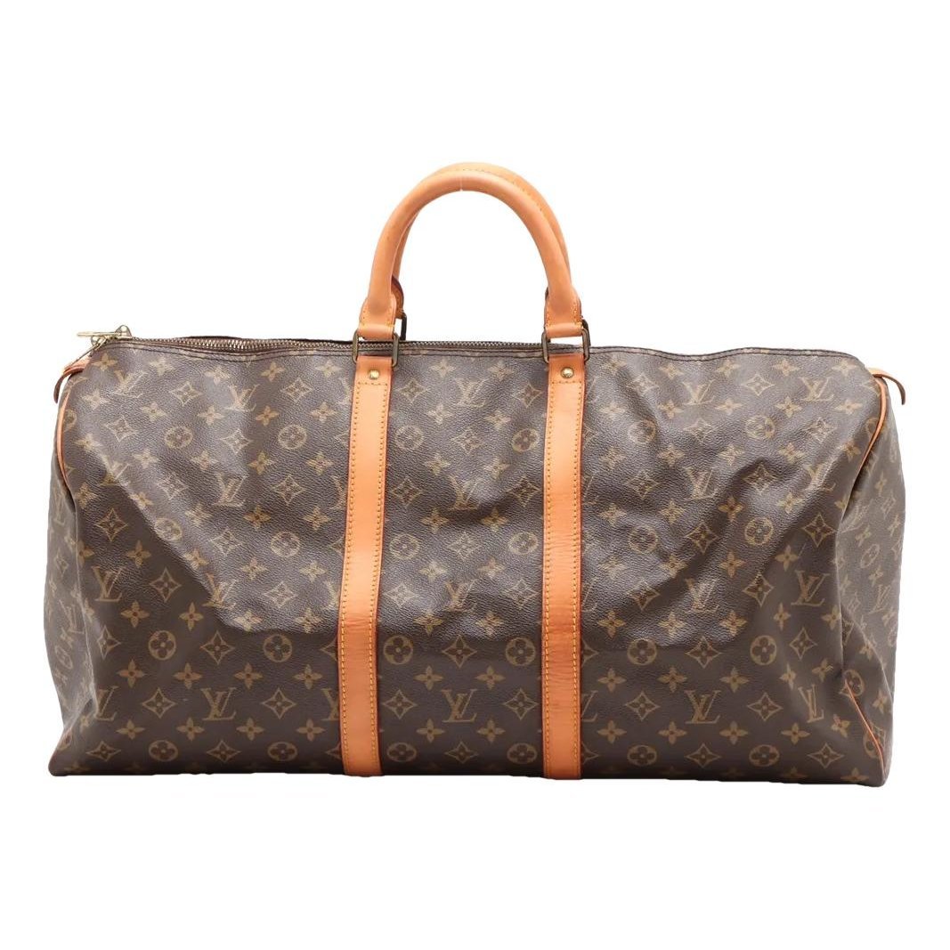 Keepall leather travel bag