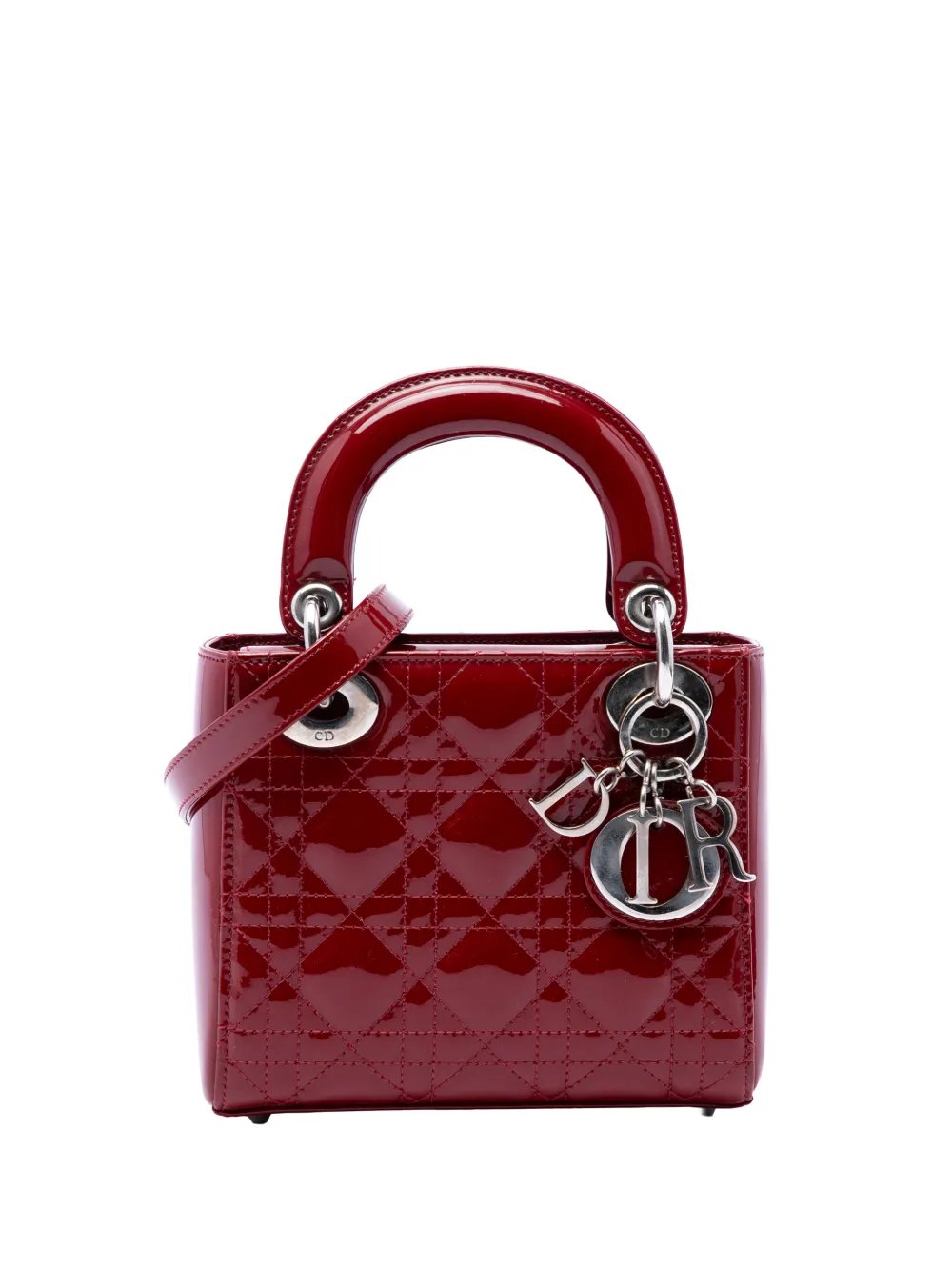 2015 Mini Patent Cannage Lady Dior satchel