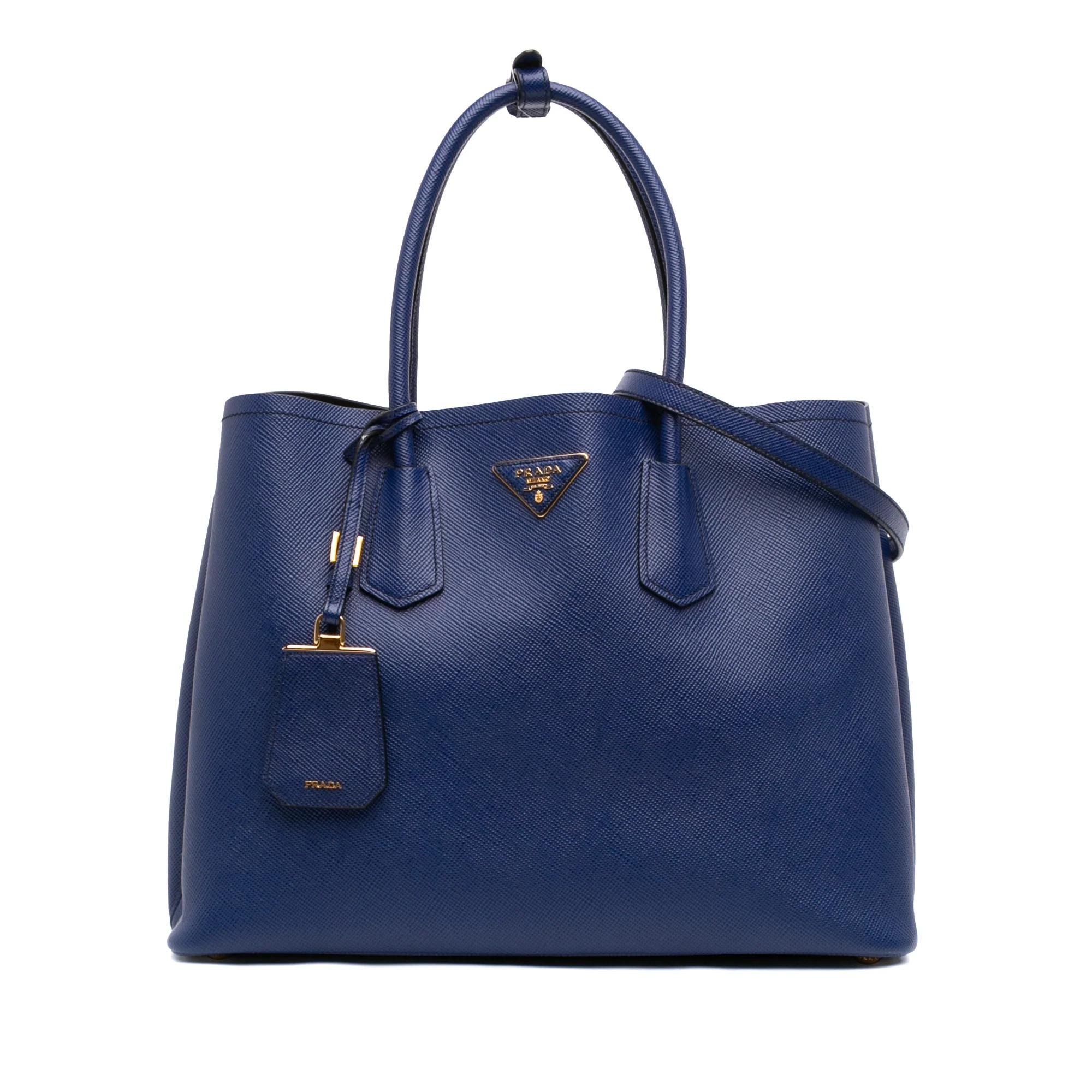 Double leather handbag