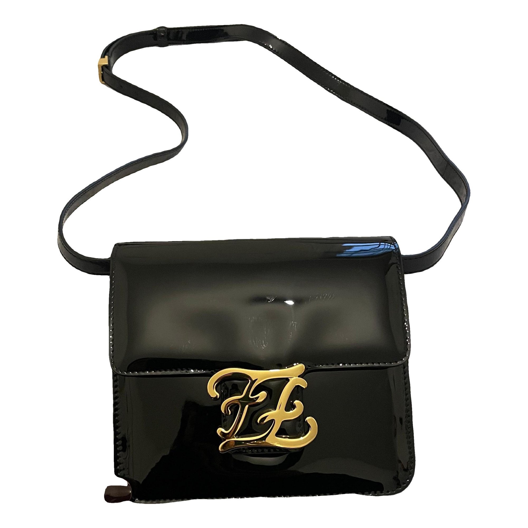 Patent leather handbag