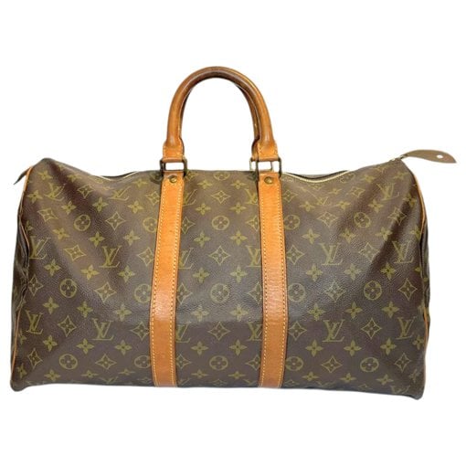 Keepall leather travel bag
