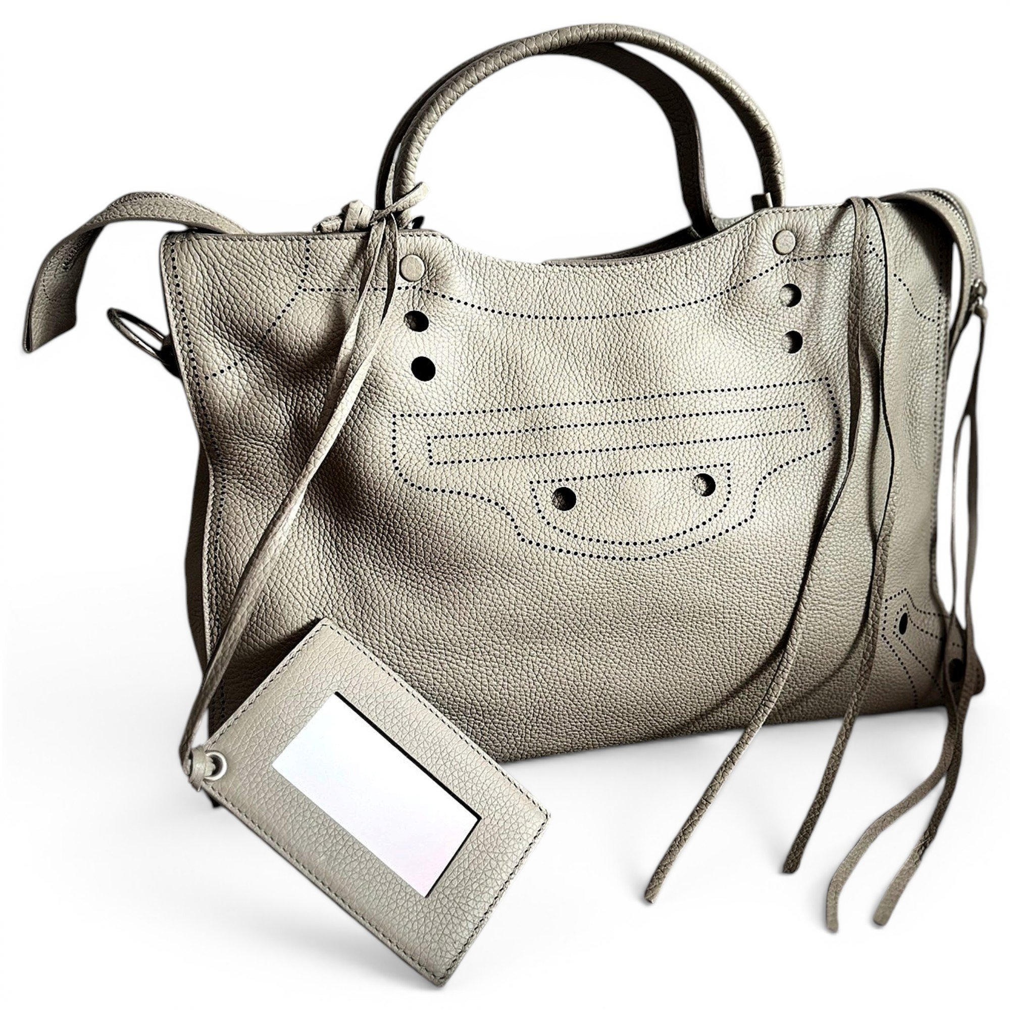 Blackout leather handbag