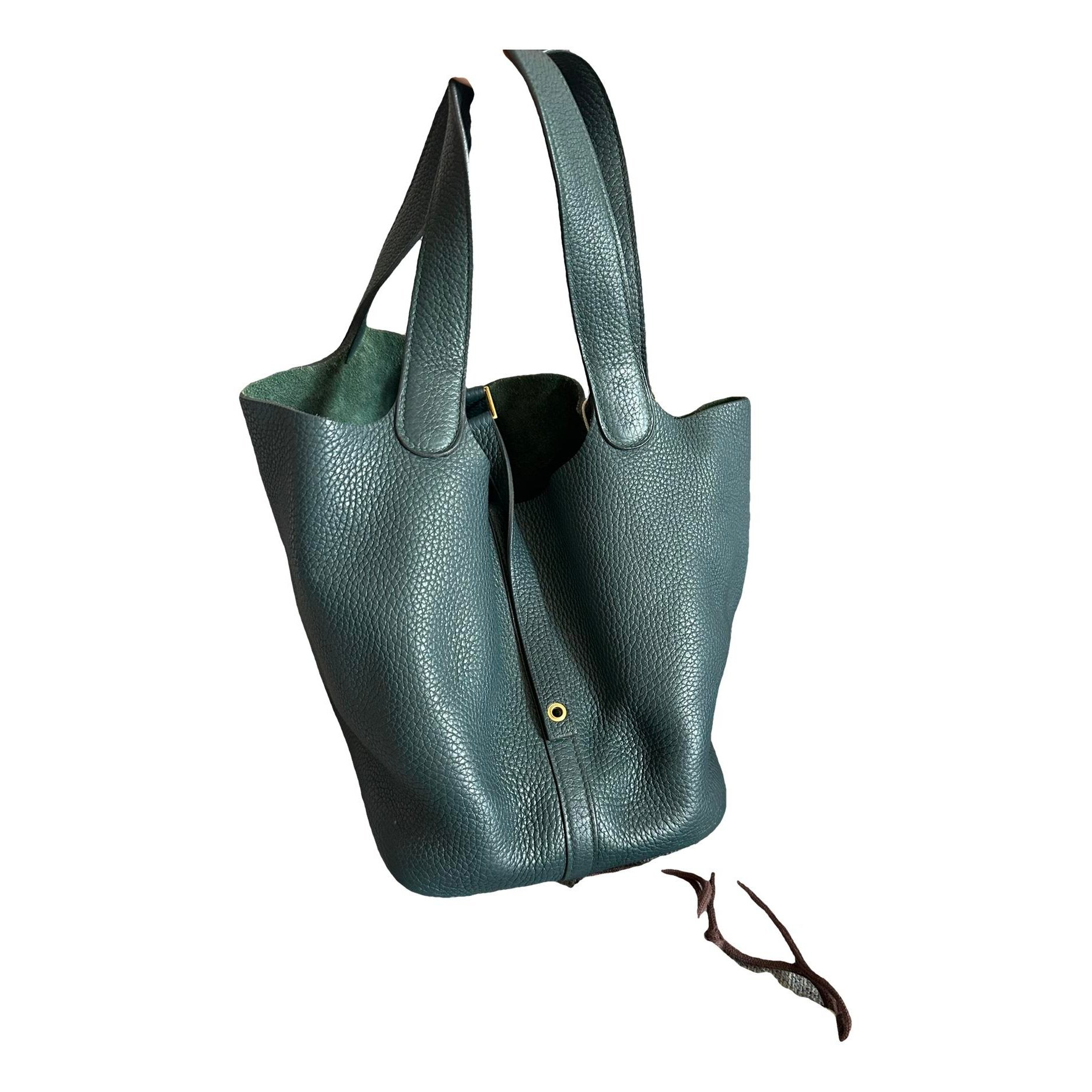 Picotin leather tote