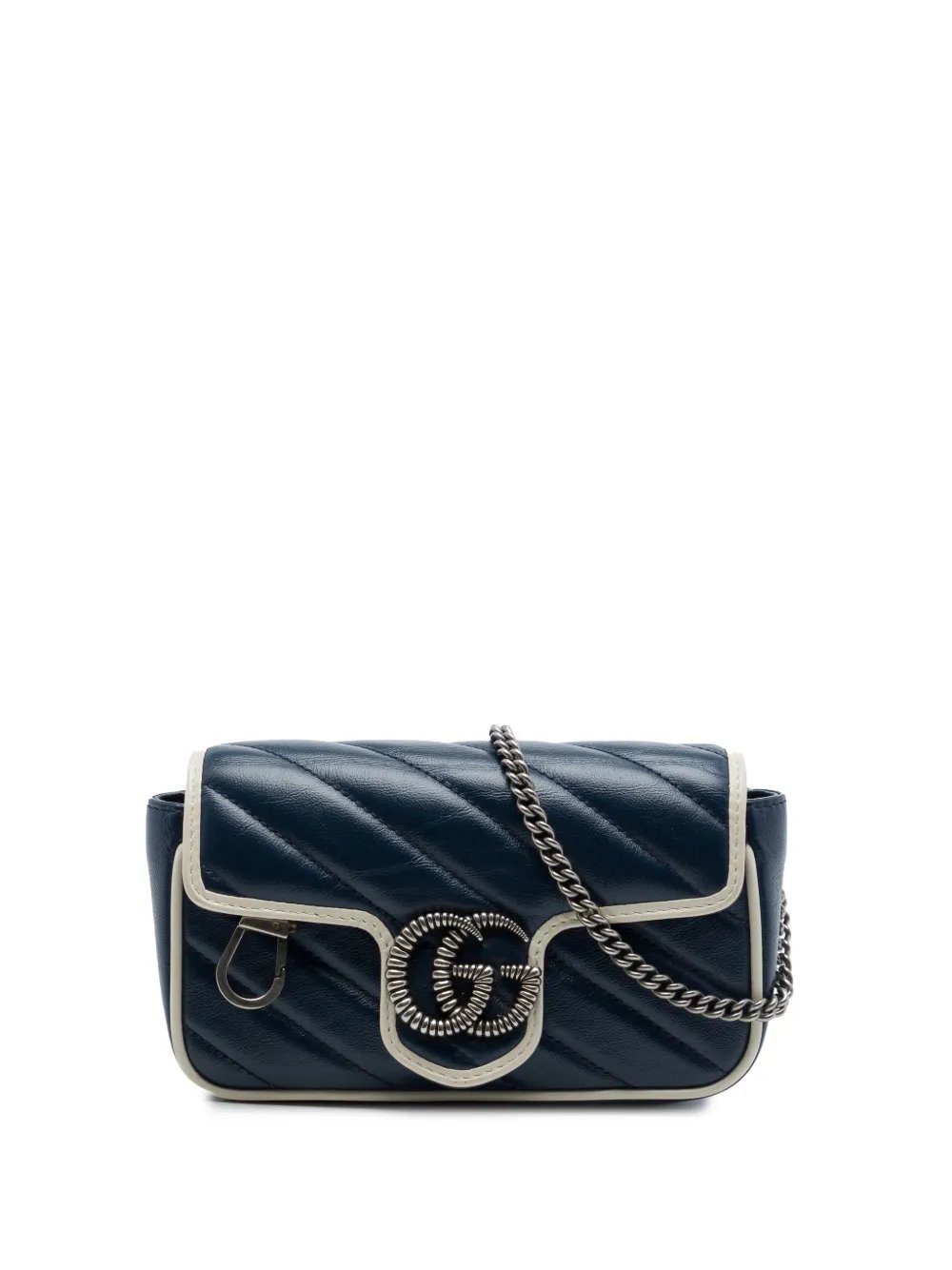2000-2015 Super Mini GG Marmont Matelasse Leather Torchon Flap crossbody bag