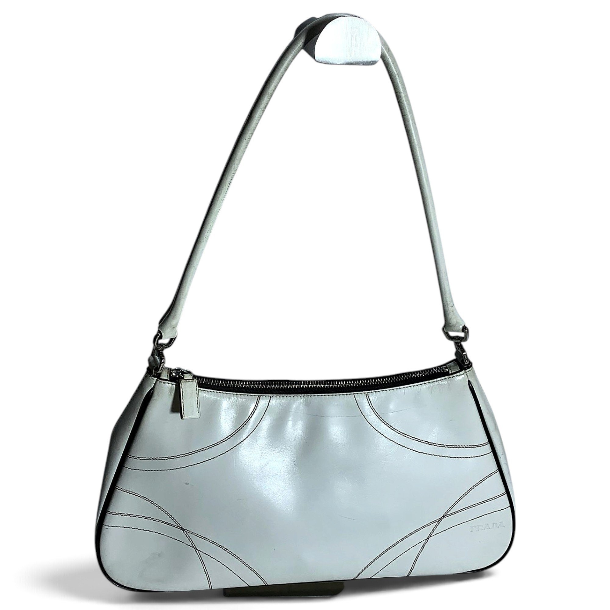 Bowling leather handbag