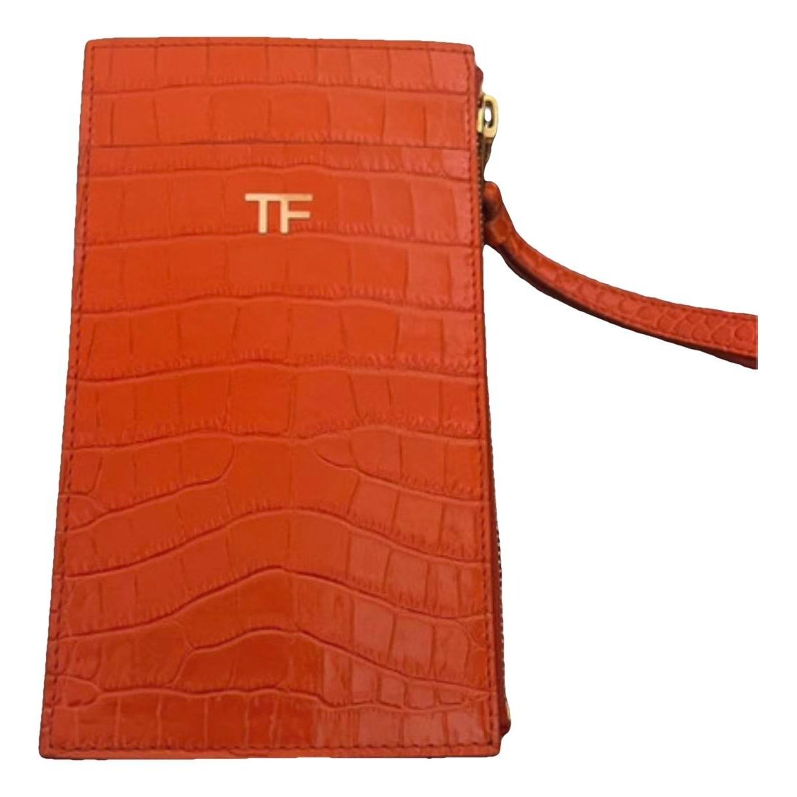 Leather clutch bag