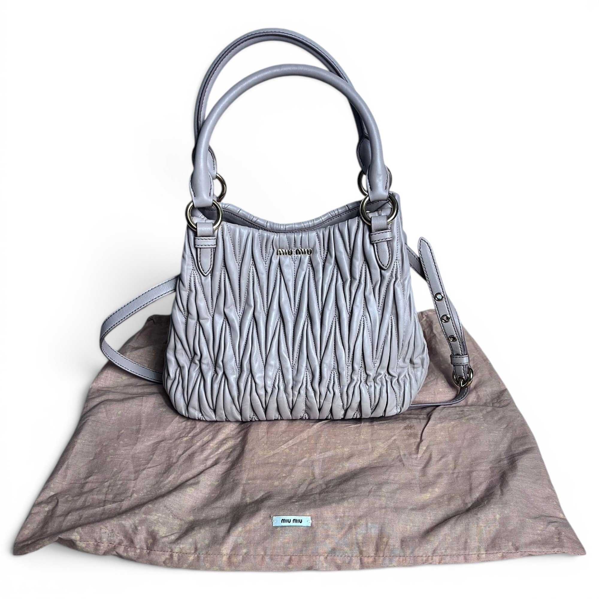 Matelassé leather crossbody bag