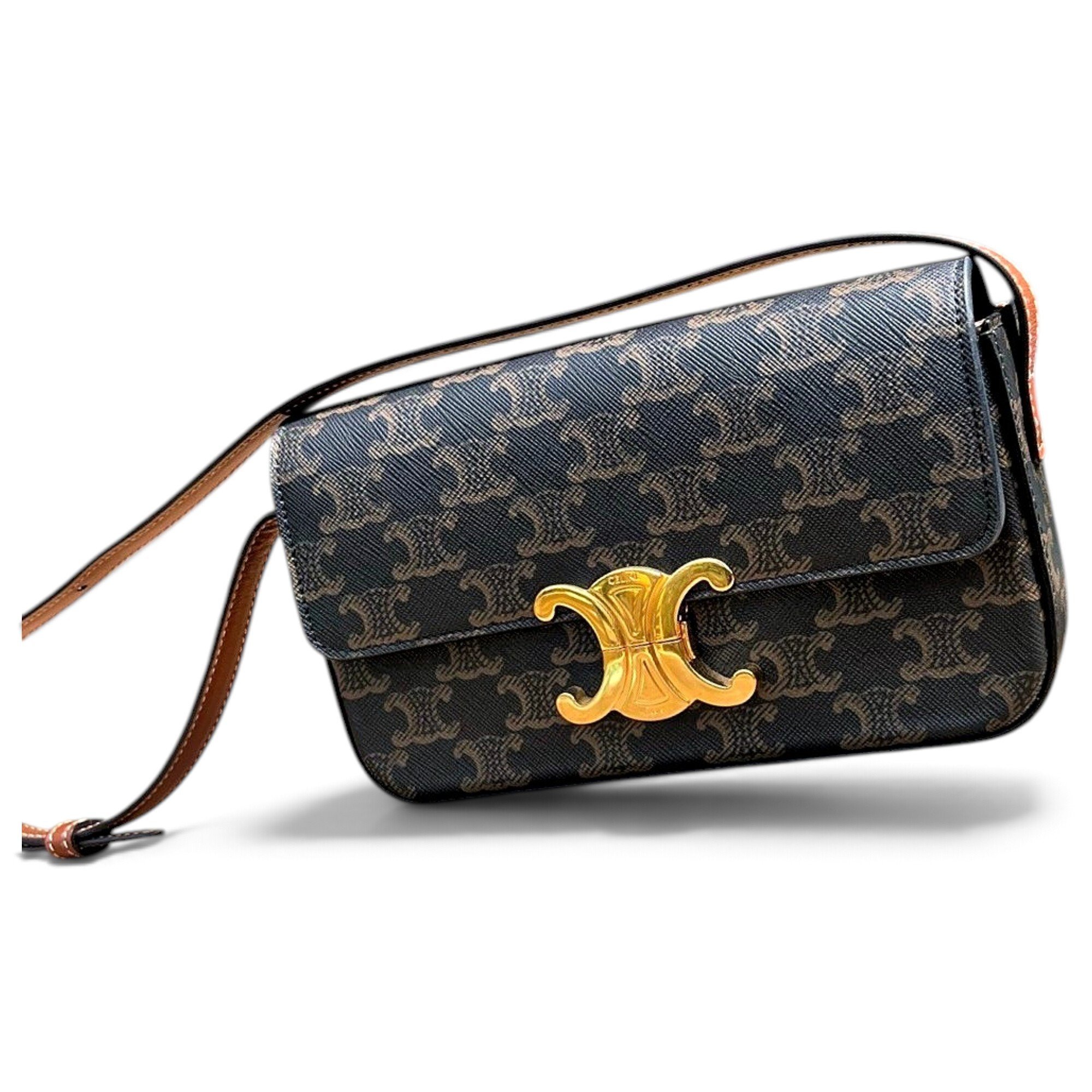 Triomphe Long leather handbag