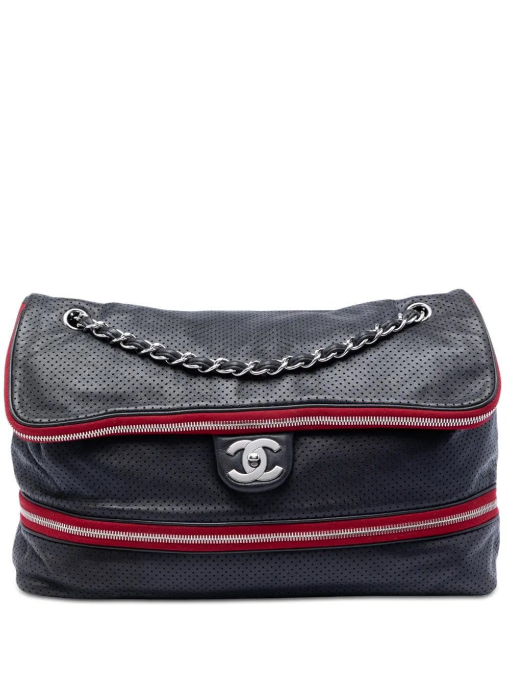 2008-2009 Perforated Calfskin Expandable shoulder bag
