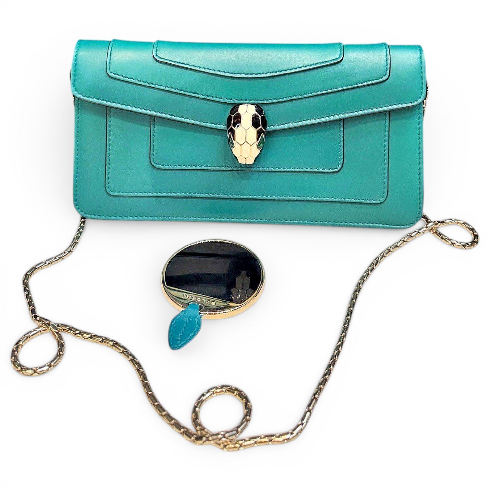 Serpenti leather handbag