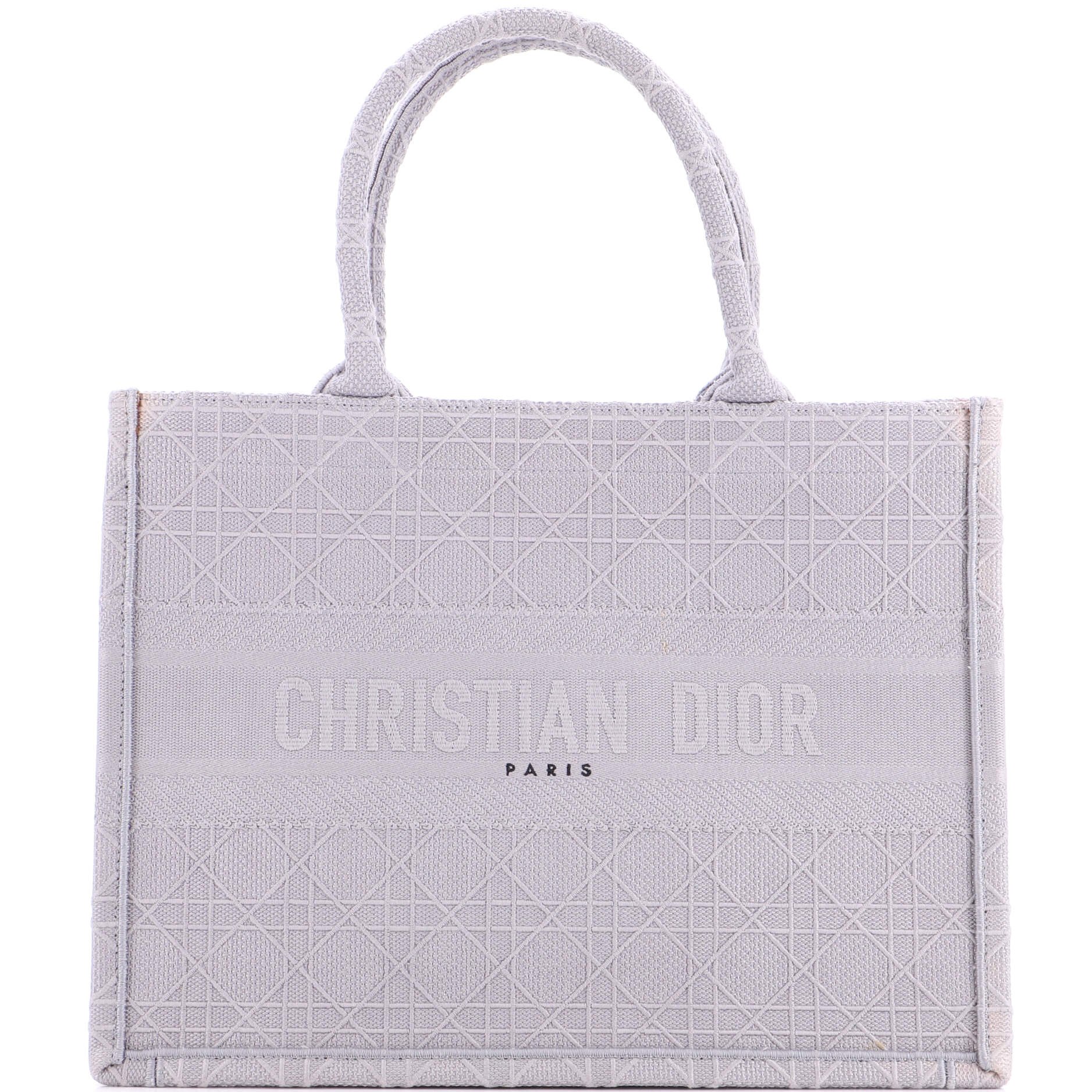 Dior Book Tote Cannage Embroidered Canvas Medium