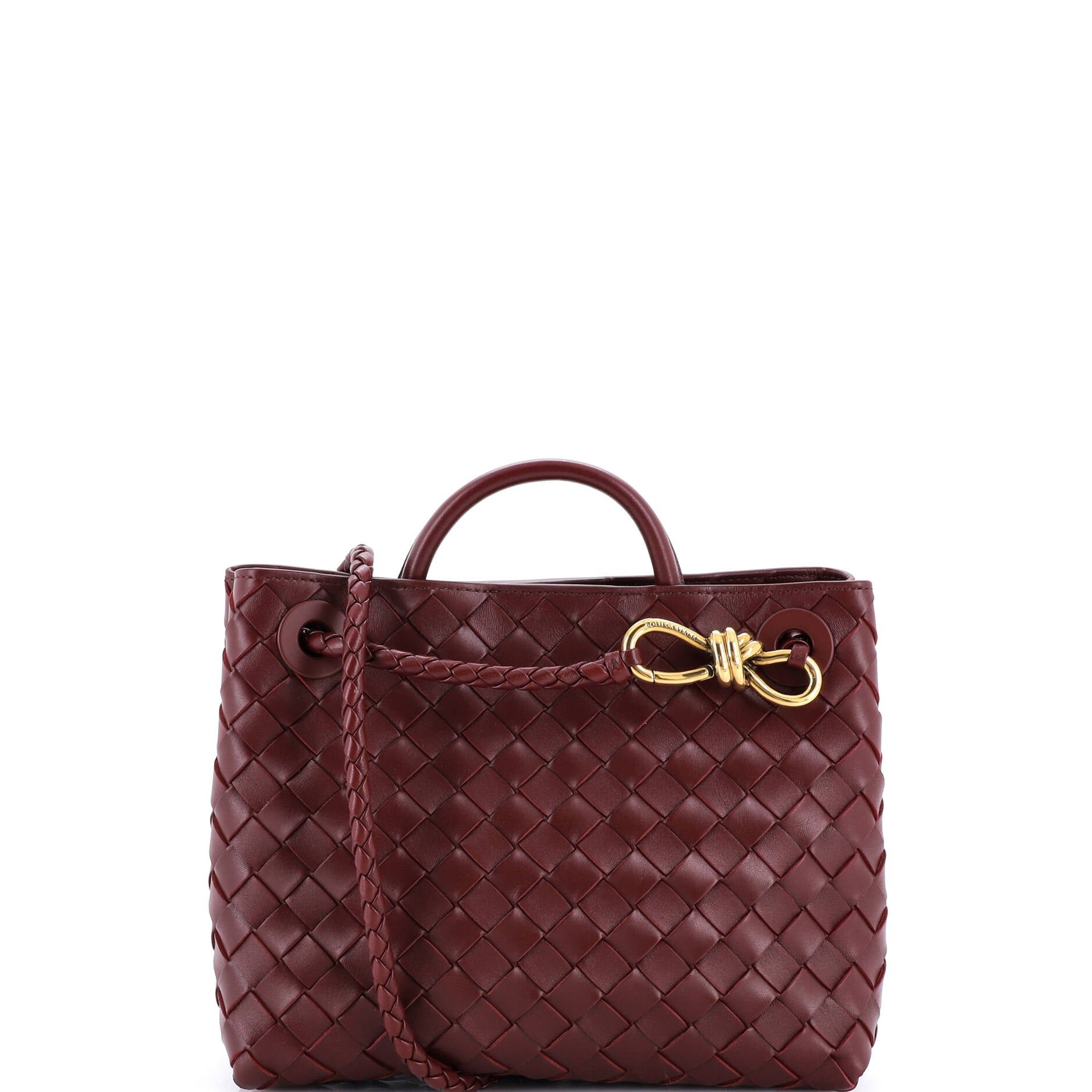 Bottega Veneta Andiamo Top Handle Bag Intrecciato Nappa Small