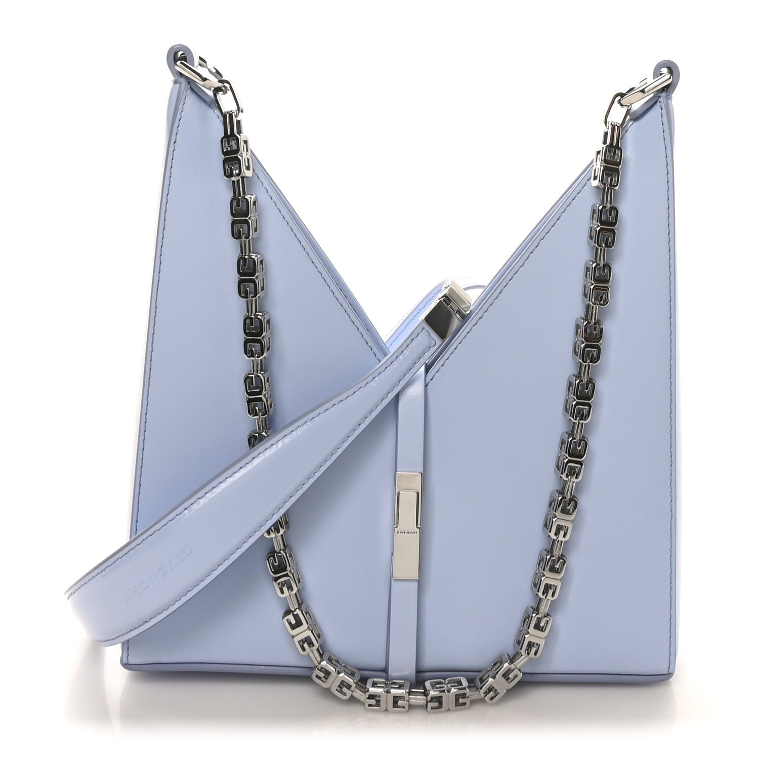 Givenchy Box Calfskin Mini Cut Out Shoulder Bag Baby Blue