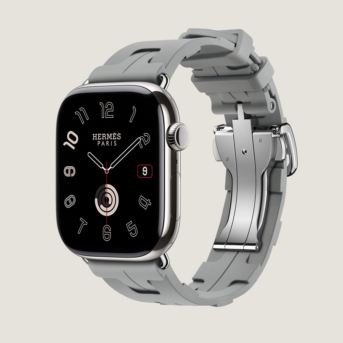 Gris Band Apple Watch Hermès Single Tour 46 mm Deployment Buckle Kilim