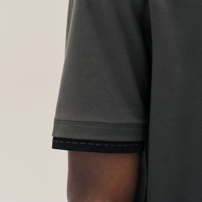 Vert Chrome "Piqures Sellier" T-shirt