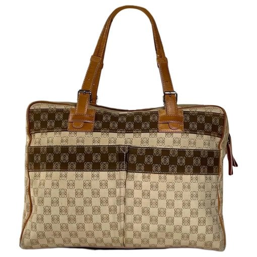 Puzzle leather tote