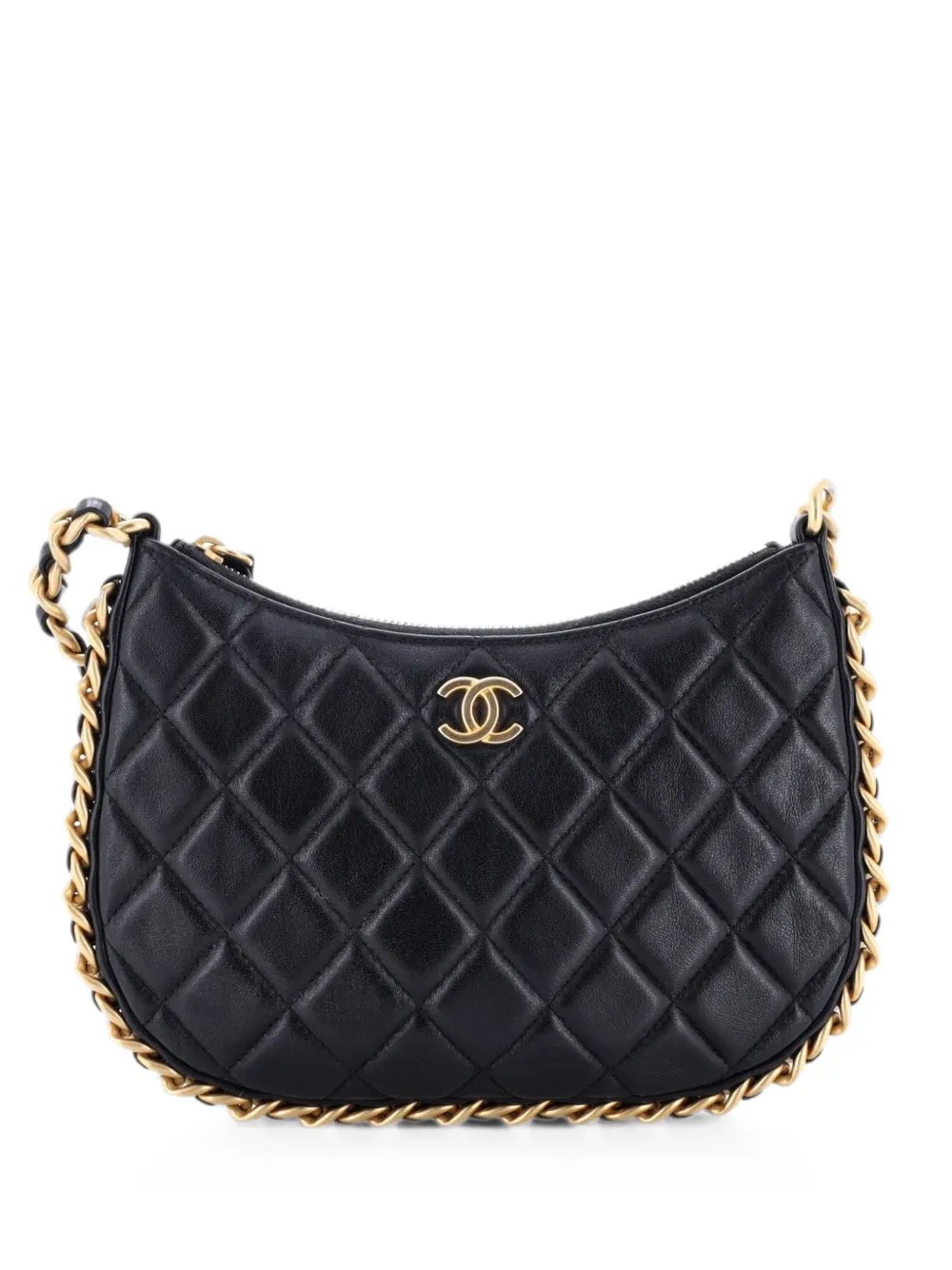 CC Chain Around Quilted Lambskin hobo bag