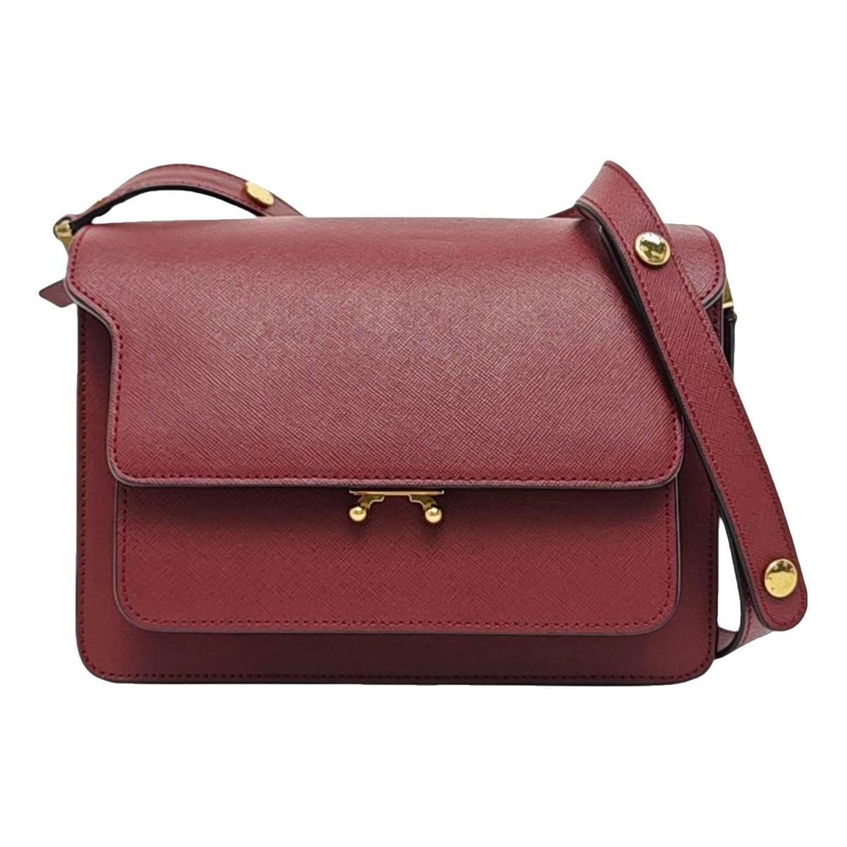 Trunk leather handbag