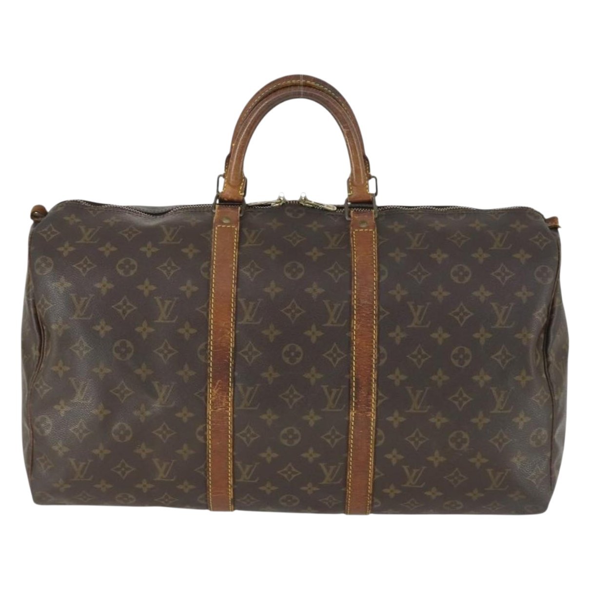Keepall leather travel bag