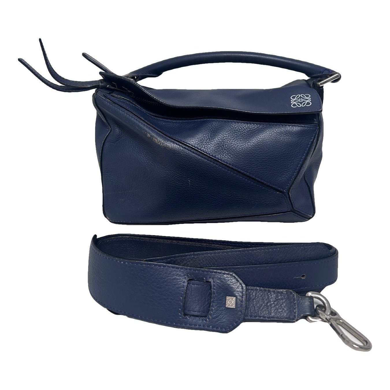 Puzzle leather handbag