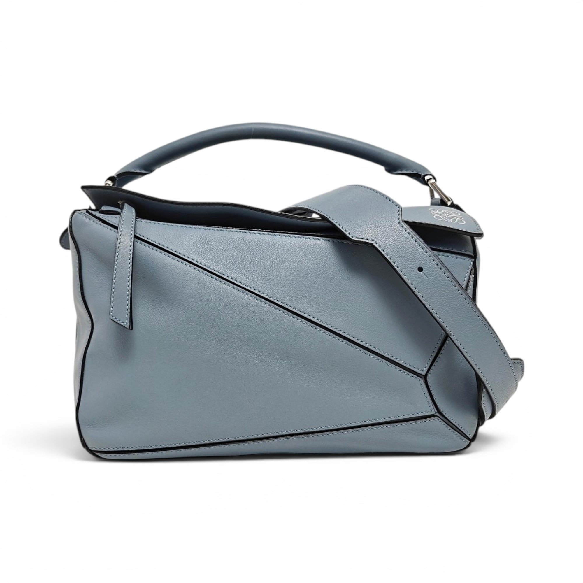 Puzzle leather handbag