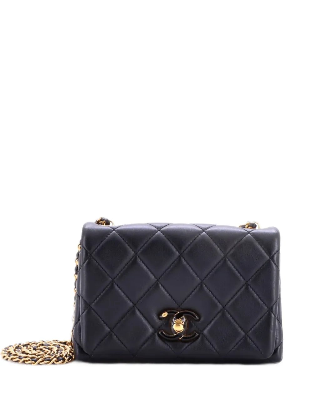 Enamel Multi CC Chain Flap Bag Quilted Lambskin Mini shoulder bag