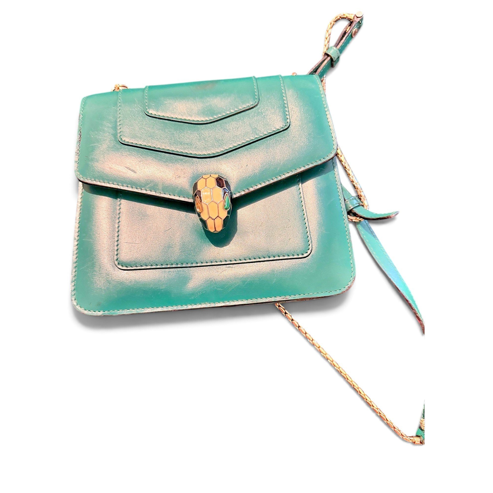 Serpenti leather handbag