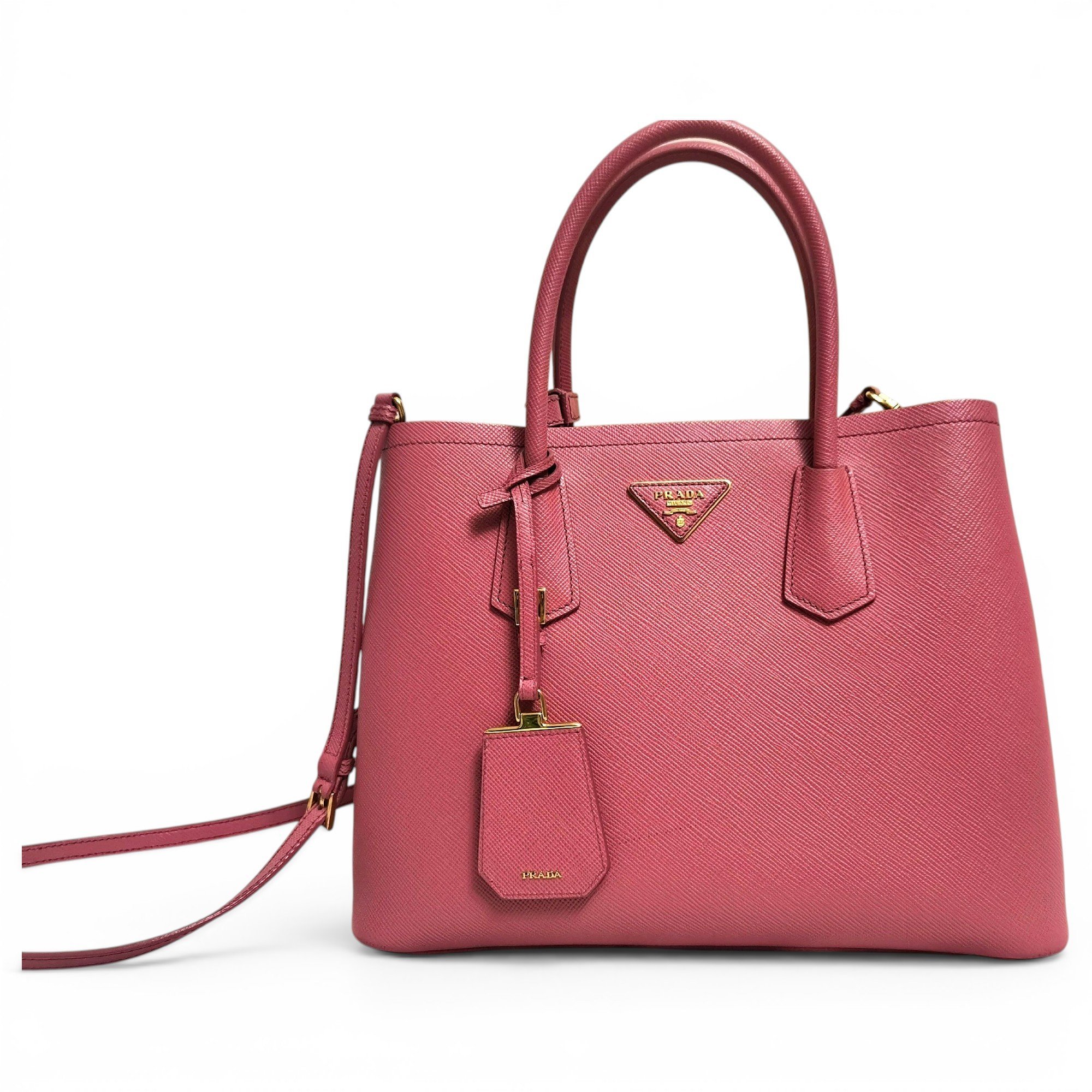 Double leather tote