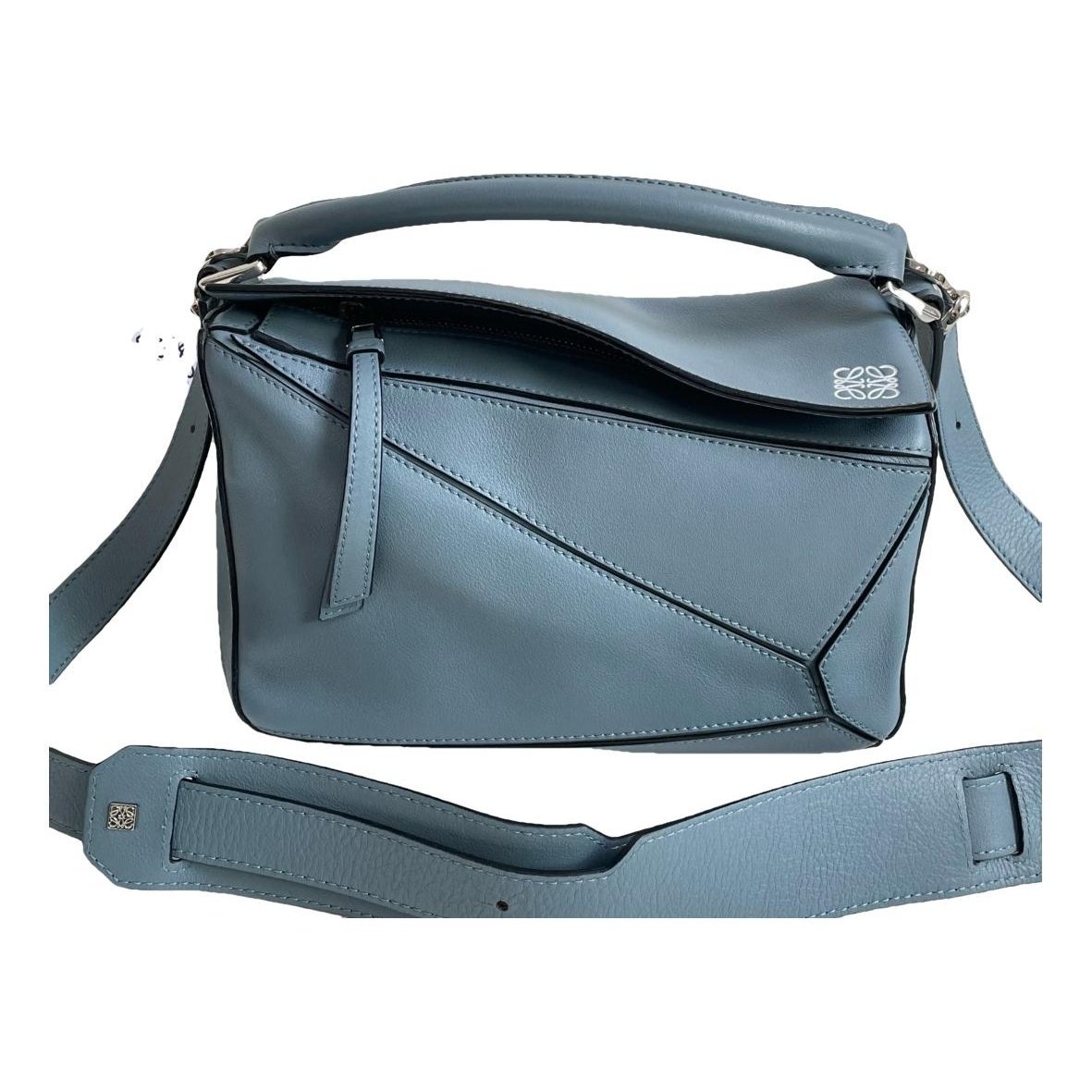 Puzzle leather handbag