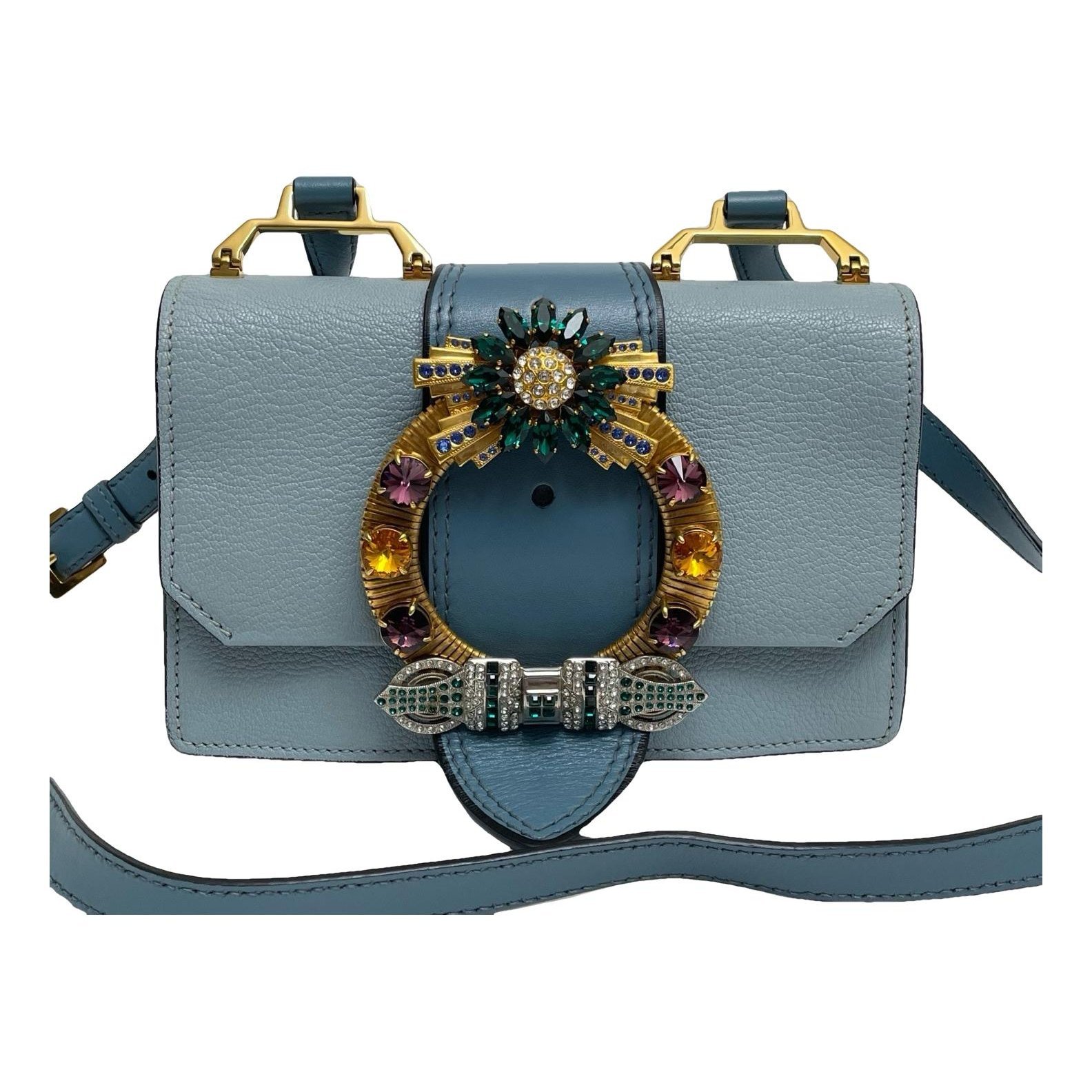 Miu Lady leather handbag