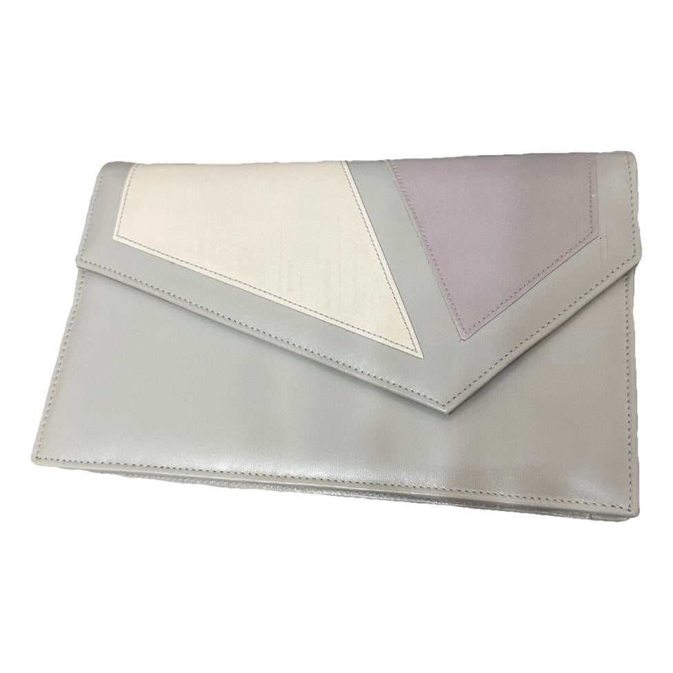 Leather clutch bag