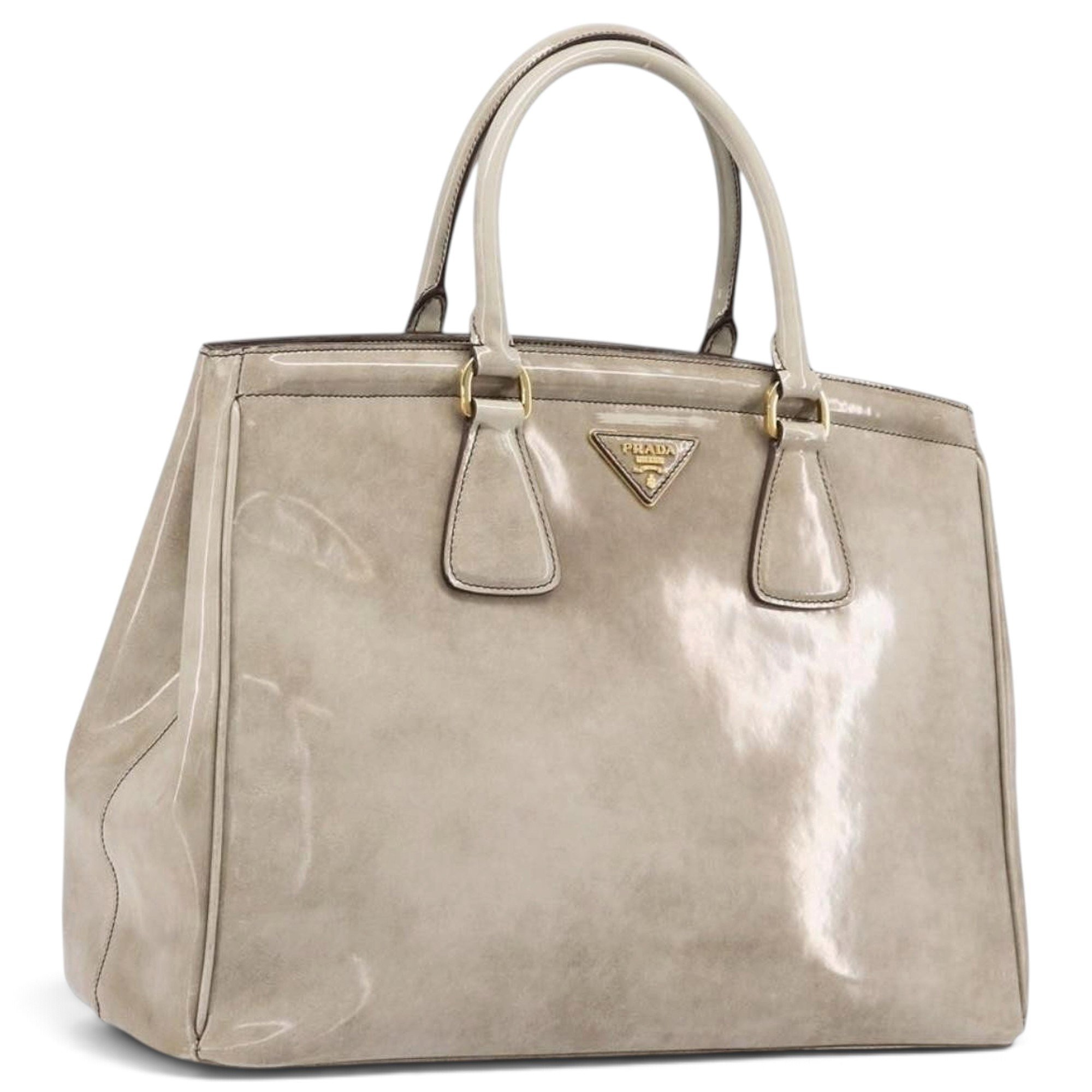 Patent leather handbag