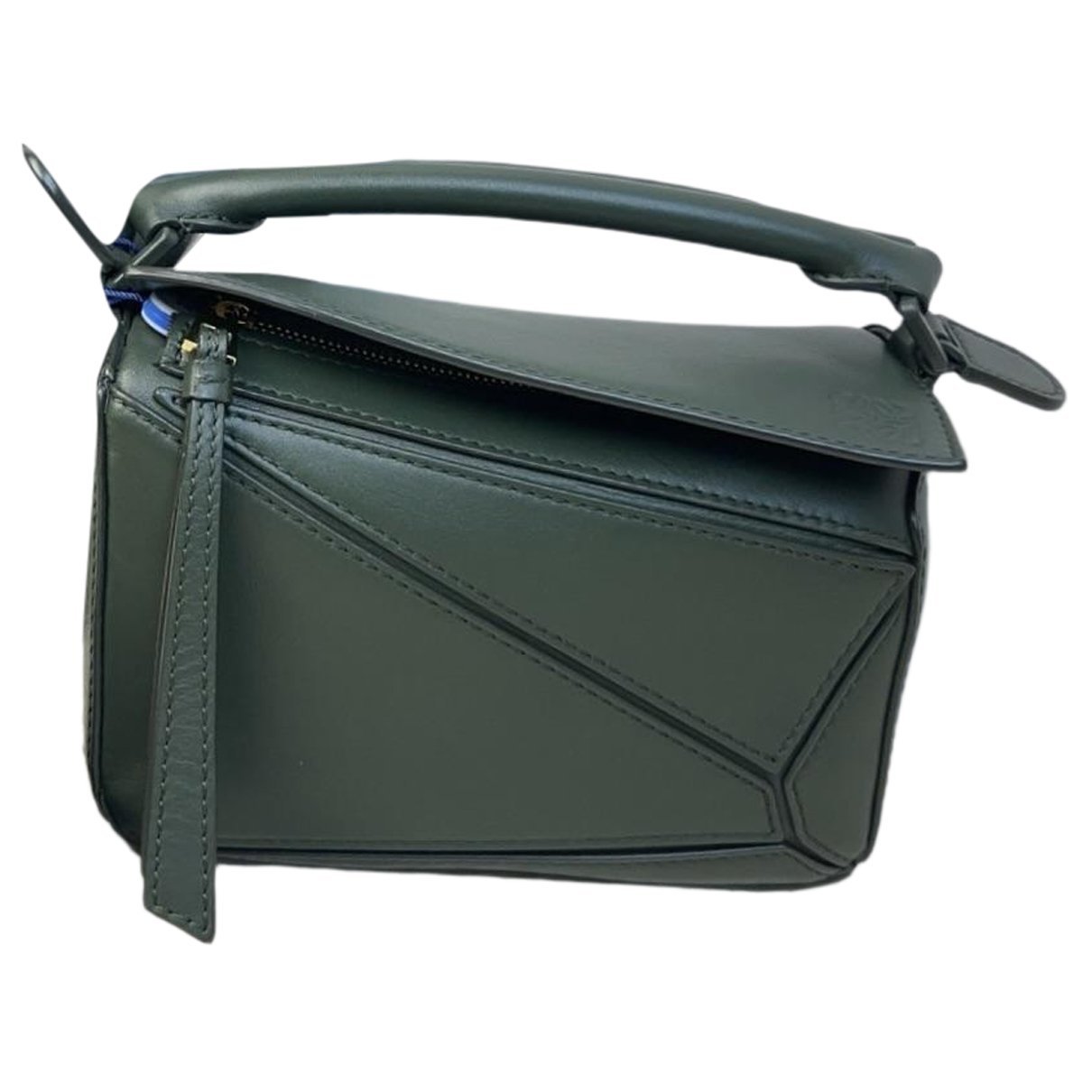 Puzzle leather handbag