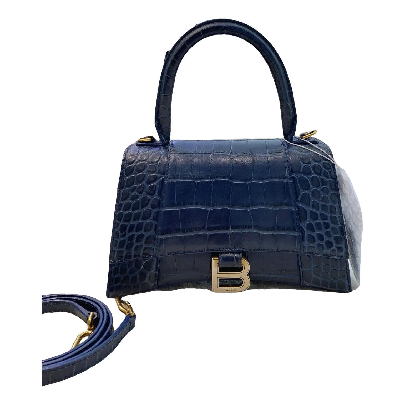 Hourglass leather crossbody bag