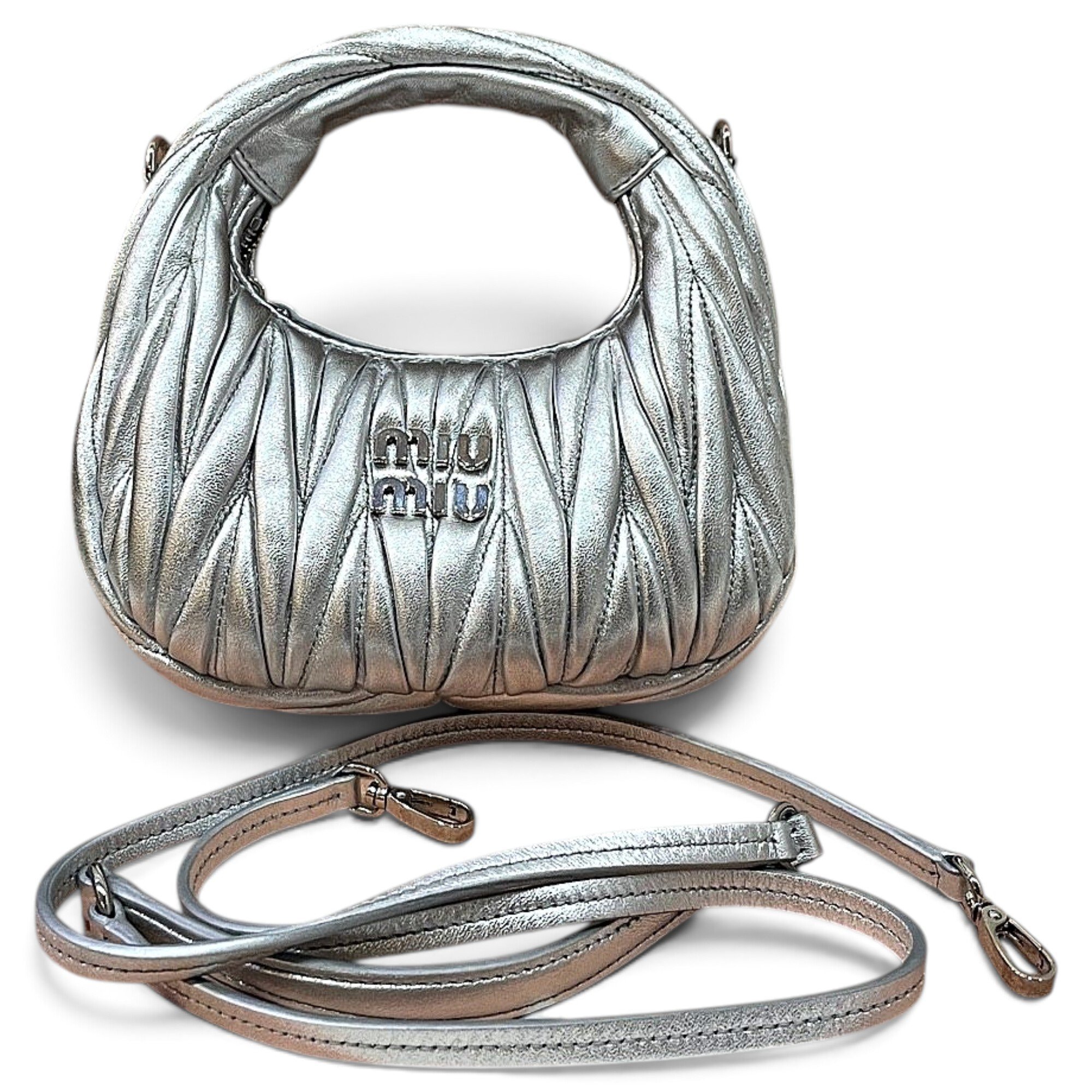 Miu Wander leather handbag