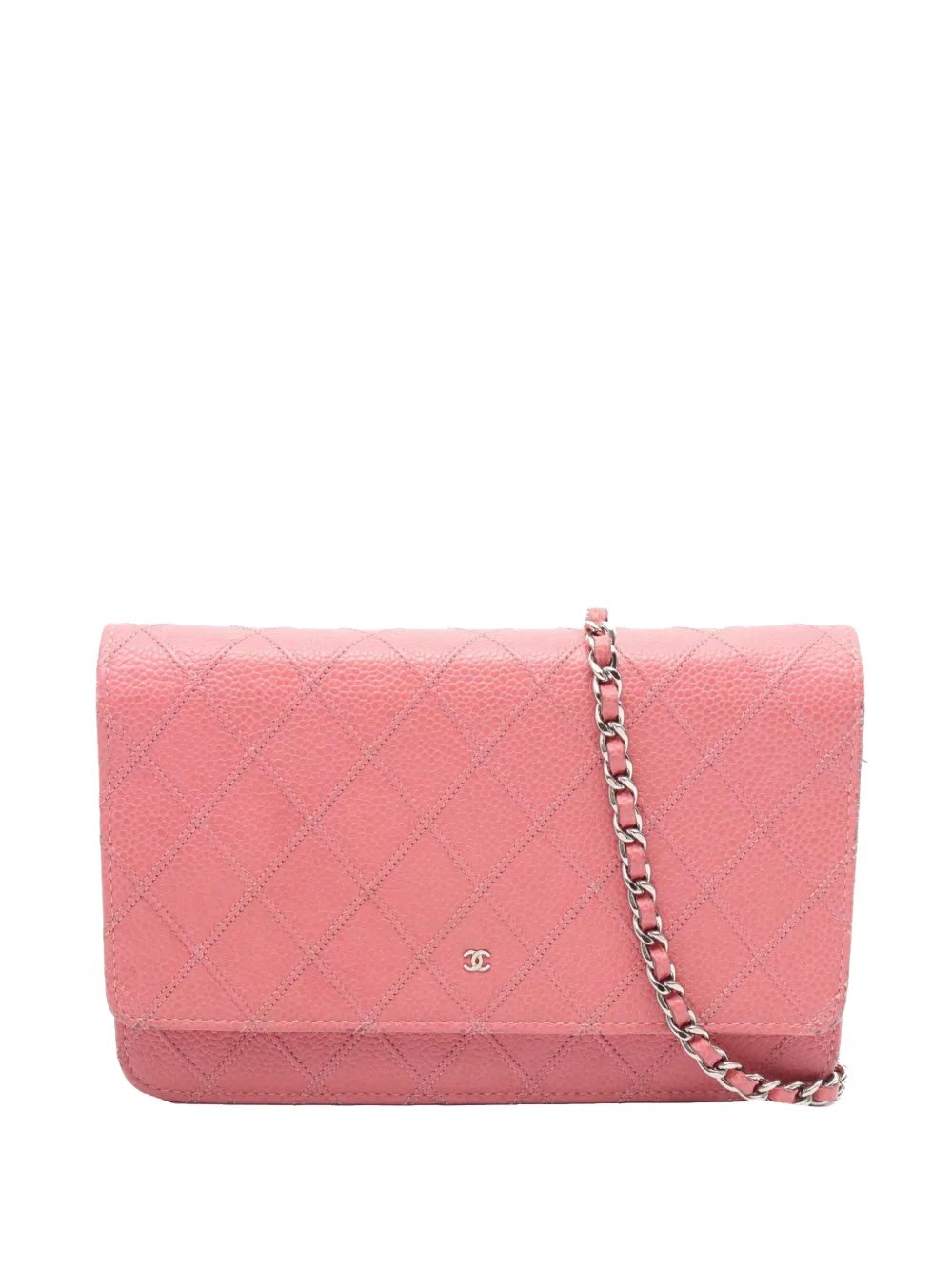 2012-2013 CC Quilted Caviar Wallet on Chain crossbody bag